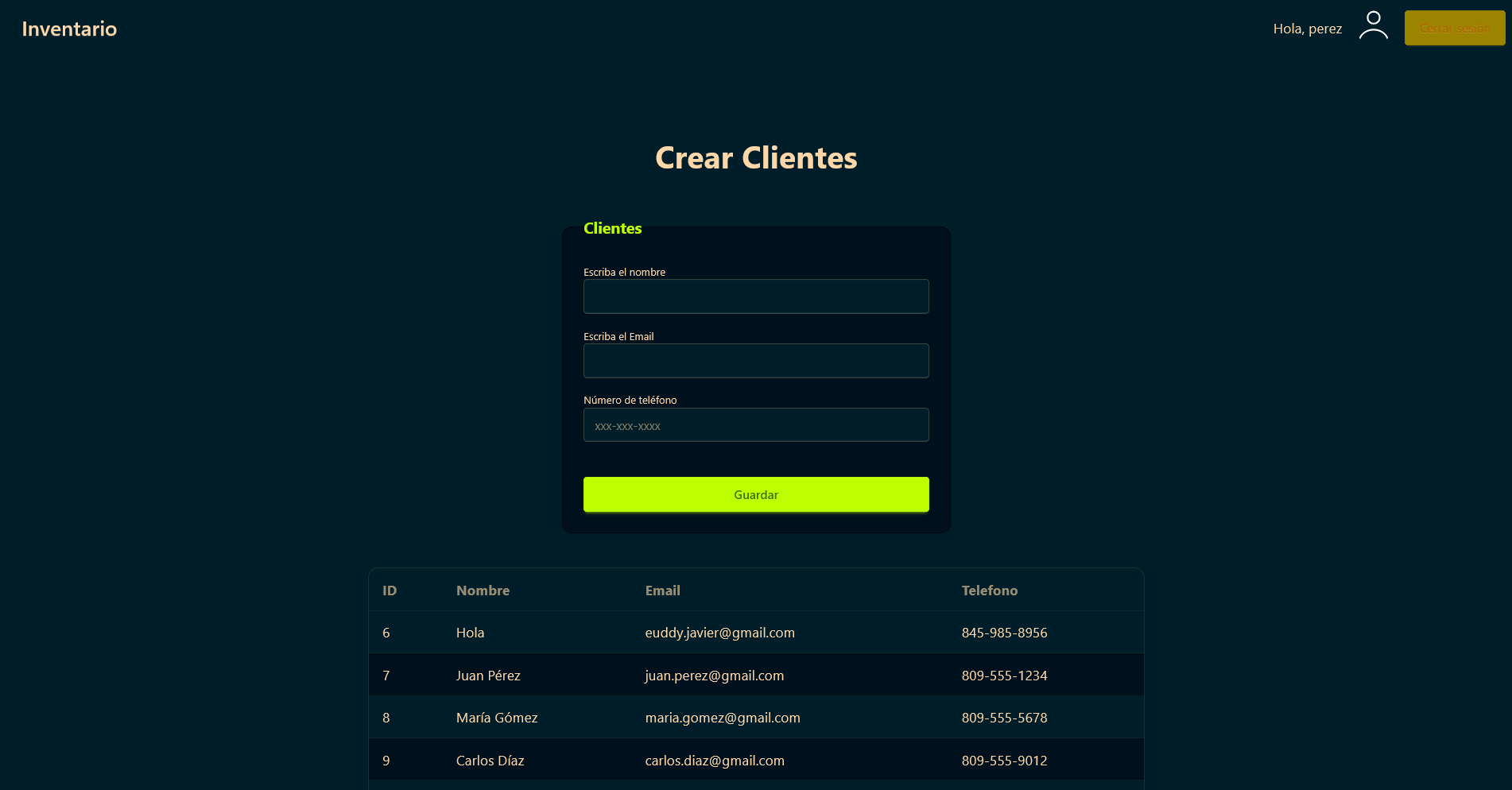 Gestor de inventario 9