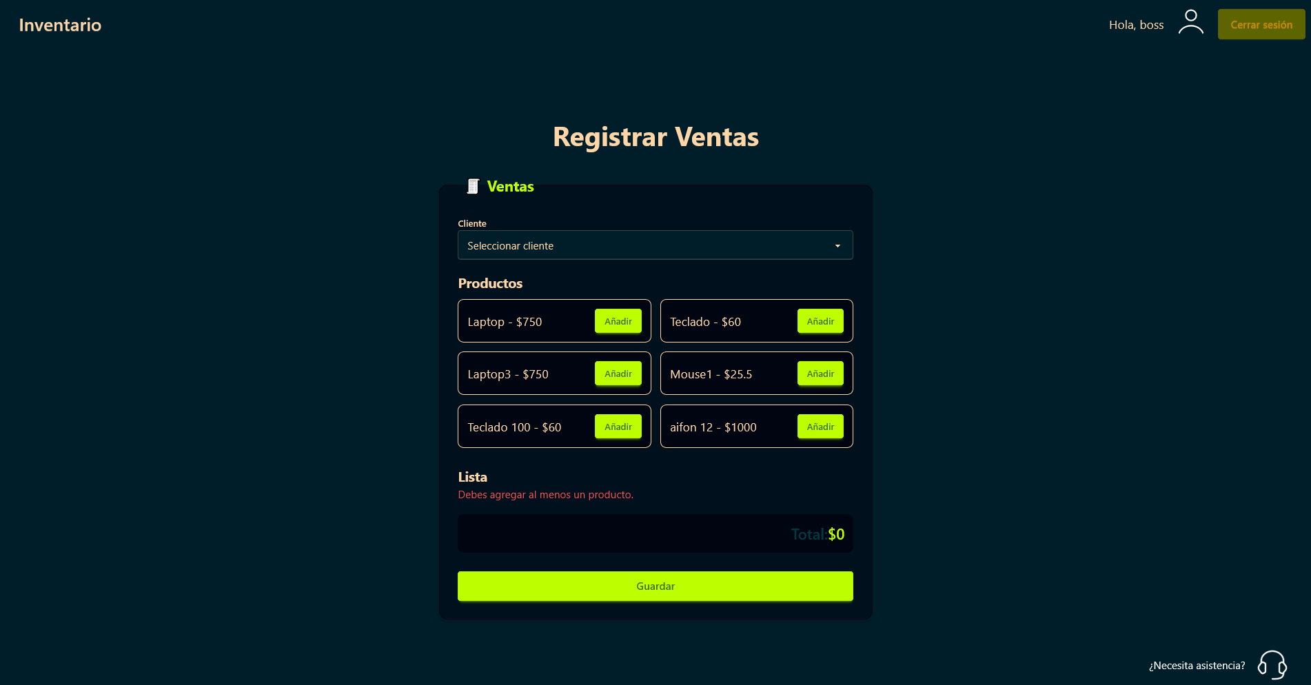 Gestor de inventario 4