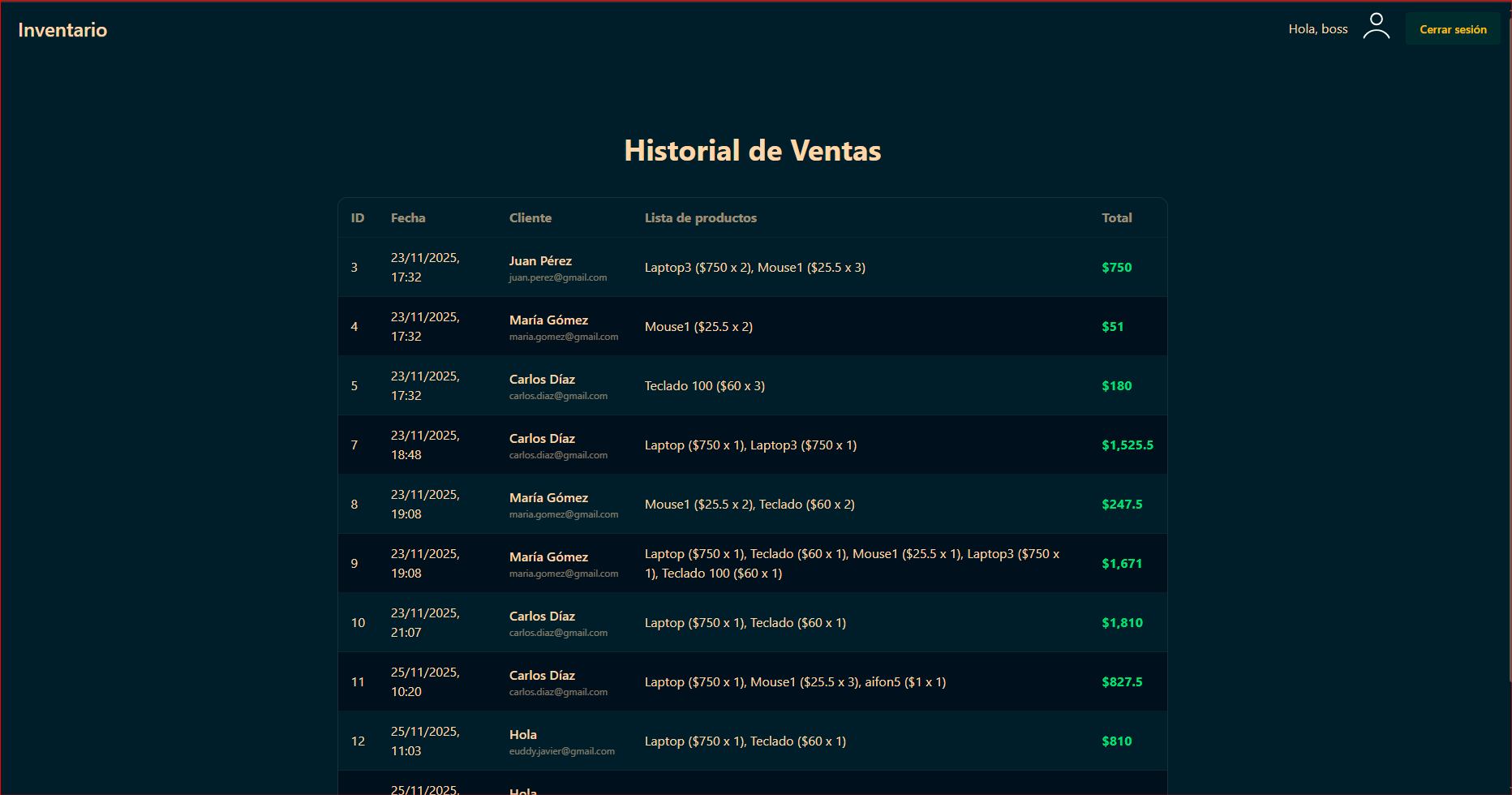 Gestor de inventario 5